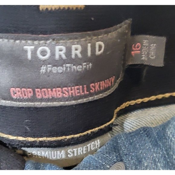 Torrid Crop‎ Bombshell Skinny Premium Stretch Jeans Size 16 - Picture 6 of 6